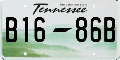 TN license plate B1686B