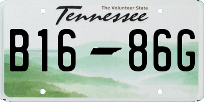 TN license plate B1686G