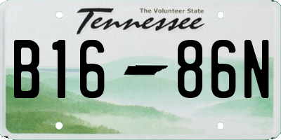TN license plate B1686N