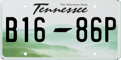 TN license plate B1686P
