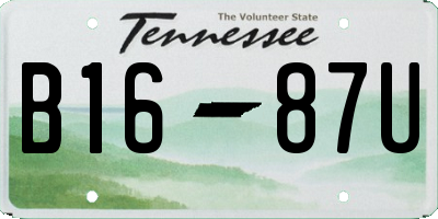 TN license plate B1687U