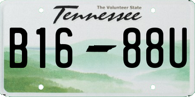 TN license plate B1688U