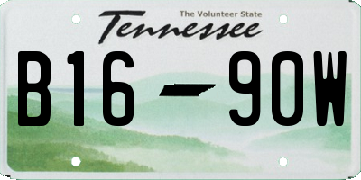 TN license plate B1690W