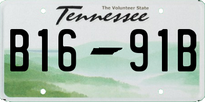 TN license plate B1691B