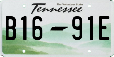 TN license plate B1691E