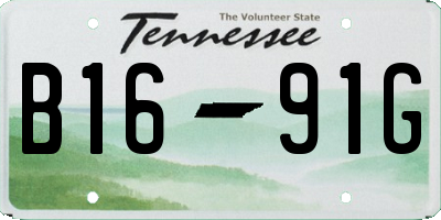 TN license plate B1691G