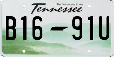 TN license plate B1691U