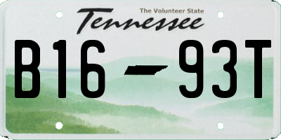 TN license plate B1693T