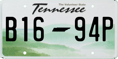 TN license plate B1694P