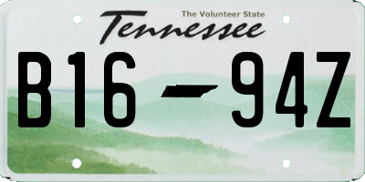 TN license plate B1694Z
