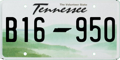 TN license plate B1695O