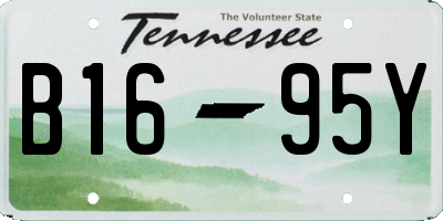TN license plate B1695Y