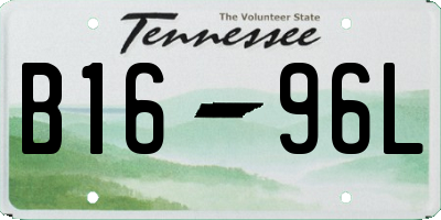 TN license plate B1696L
