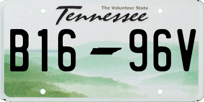 TN license plate B1696V
