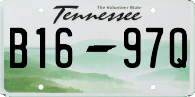 TN license plate B1697Q