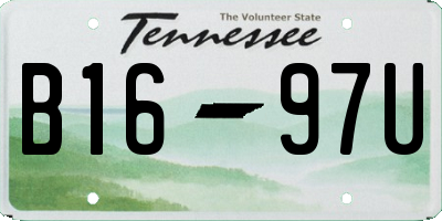 TN license plate B1697U