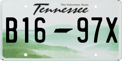 TN license plate B1697X