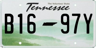 TN license plate B1697Y