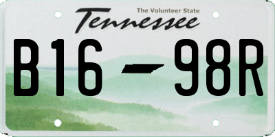TN license plate B1698R