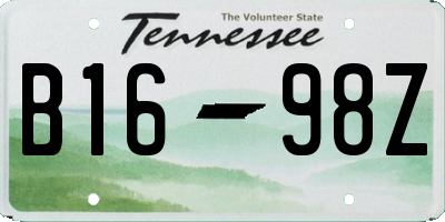 TN license plate B1698Z
