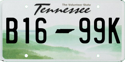 TN license plate B1699K