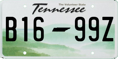TN license plate B1699Z