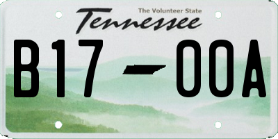 TN license plate B1700A