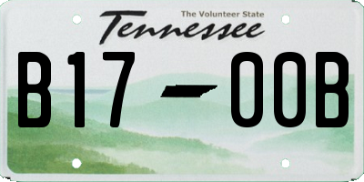 TN license plate B1700B
