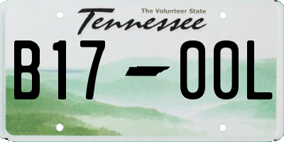 TN license plate B1700L