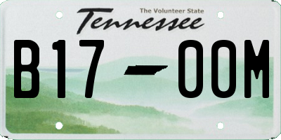 TN license plate B1700M