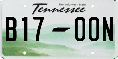 TN license plate B1700N