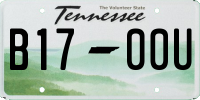 TN license plate B1700U