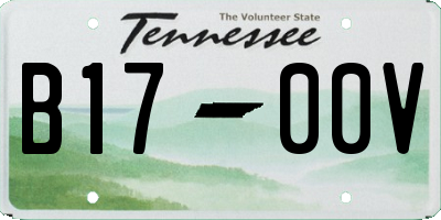 TN license plate B1700V