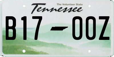TN license plate B1700Z