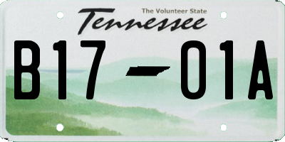 TN license plate B1701A