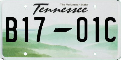 TN license plate B1701C