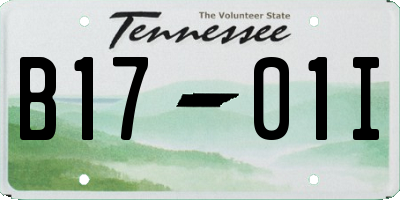 TN license plate B1701I