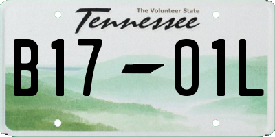 TN license plate B1701L
