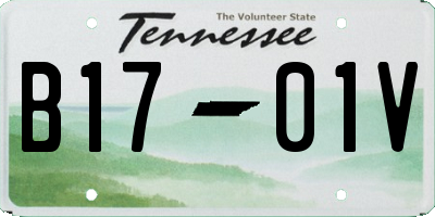 TN license plate B1701V