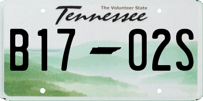 TN license plate B1702S