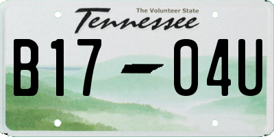 TN license plate B1704U