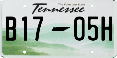 TN license plate B1705H