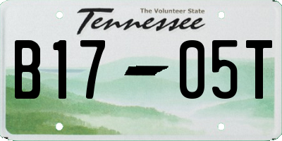 TN license plate B1705T