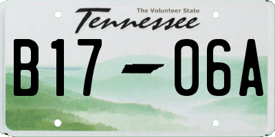TN license plate B1706A