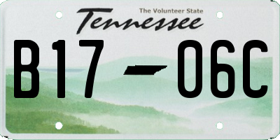 TN license plate B1706C