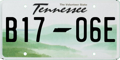 TN license plate B1706E