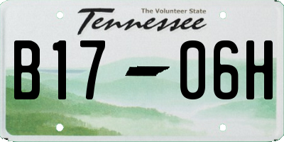 TN license plate B1706H