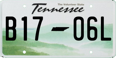 TN license plate B1706L