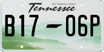 TN license plate B1706P