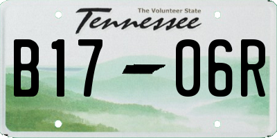 TN license plate B1706R